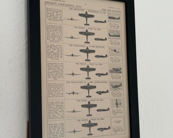 Original 1944 Fw 190 Recognition Chart