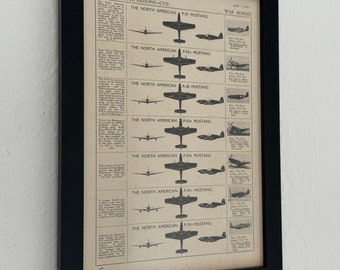 Original 1944 P-51 Recognition Chart