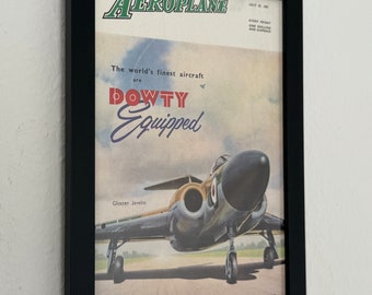 Original 1955 Gloster Javelin Advertisement "Dowty Equipped"
