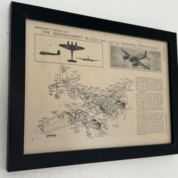 Original 1943 Me 210 Diagramm