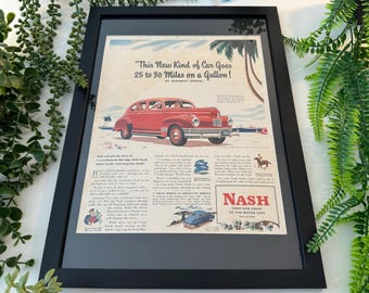 Original 1942 Nash Ambassador Advertisement - A3 Size