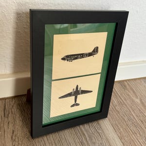 Cartões de reconhecimento originais do C-47 de 1948 - tamanho A5