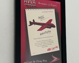 Original 1946 Whitley / Flying Wing Advertisement "Peacemakers of Progress"