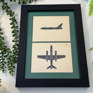 Cartões de reconhecimento originais do IL-28 de 1951 - tamanho A5