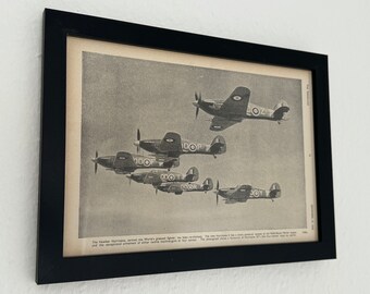 Original 1942 Hawker Hurricane print photo "On Patrol"