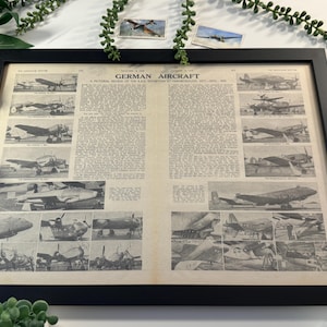 Original 1945 &quot;Rare German Aircraft&quot; Overview Article - A3 Size