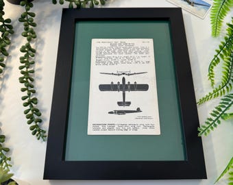 Original 1940s B&V BV 142 Transport Aircraft Recognition Card - A5 Size
