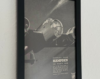 Original 1941 Handley Page Hampden Advertisement "The Pilot's View"