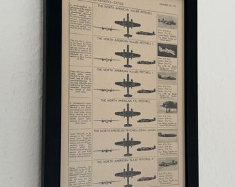 Original 1943 B-25 Recognition Chart