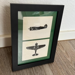 Carte de reconnaissance originale P-36 Hawk des années 40 - Format A5