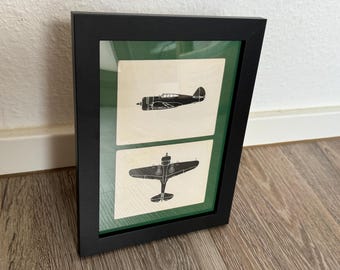 Original 1940s P-36 Hawk Recognition Card - A5 Size
