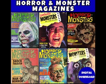 Horror & Monster Magazines Collection - 11 Vintage Rare Out-of-Print PDF Movie Magazines - Digital Download