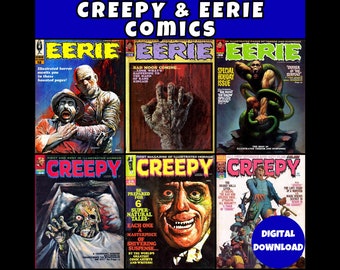 Creepy & Eerie Horror Comics Collection - 290 PDF Comic Books by Warren Magazine Publishing - Digital Download