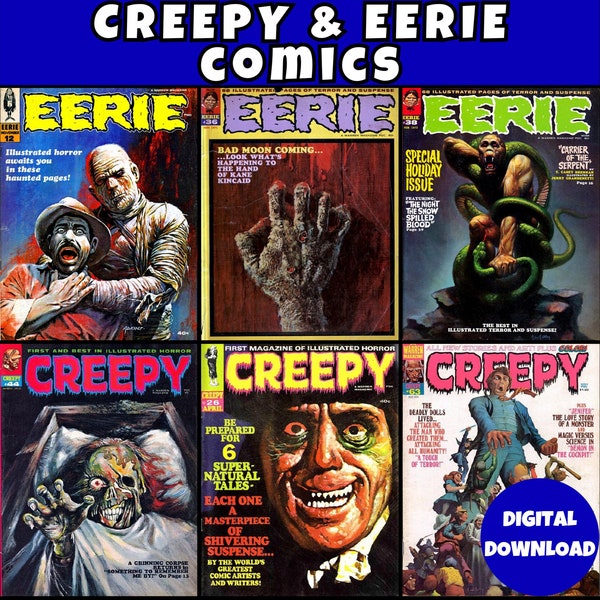 Creepy & Eerie Horror Comics Collection - 290 PDF Comic Books by Warren Magazine Publishing - Digital Download