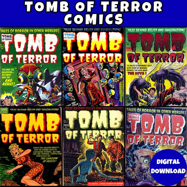 Tomb of Terror Comics Collection - 15 Rare Vintage Golden Age Classic Pre Code Horror PDF/CBR Comic Books - Digital Download