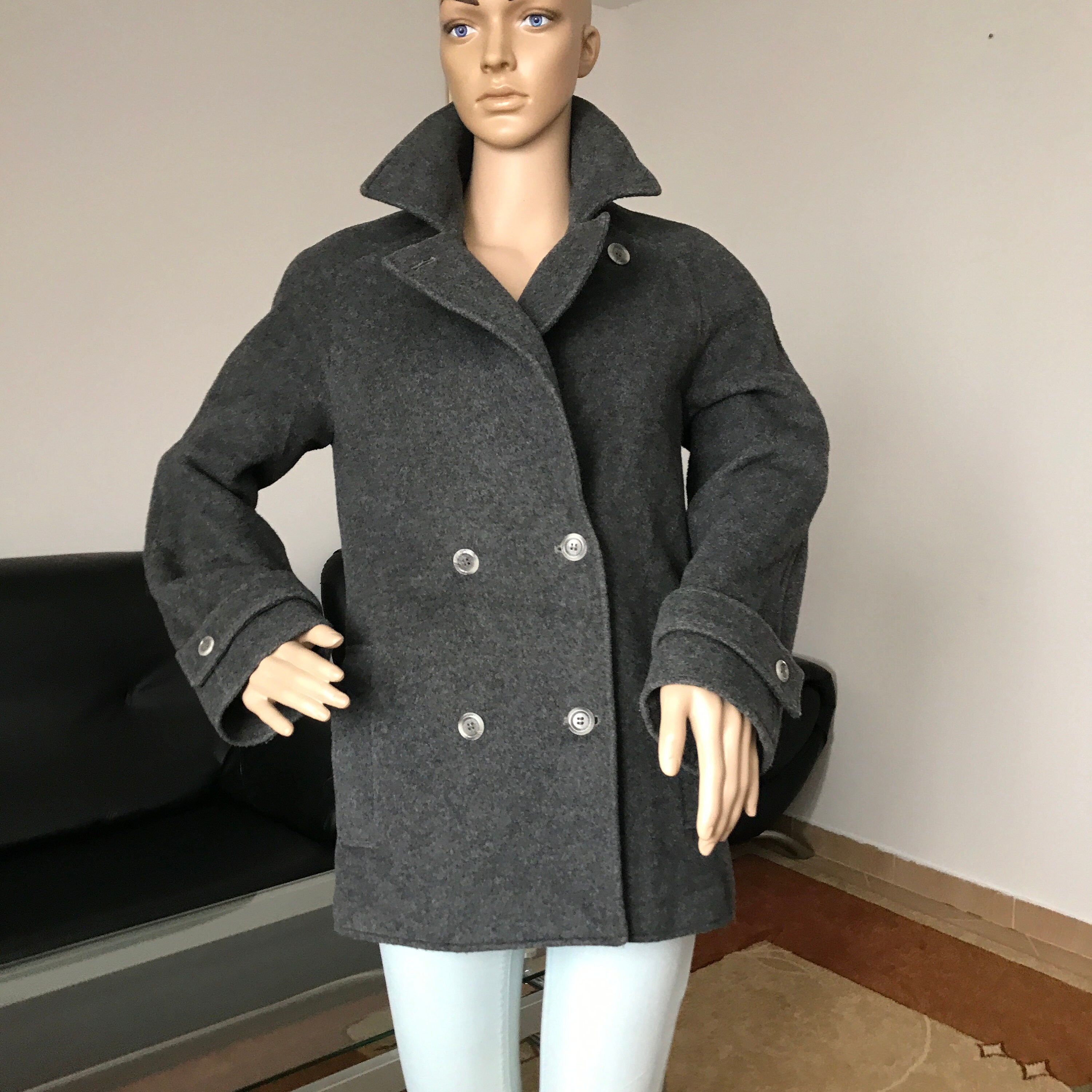 Windsmoor Double Breasted Wool Coat Vintage Clothing 80s Jacket