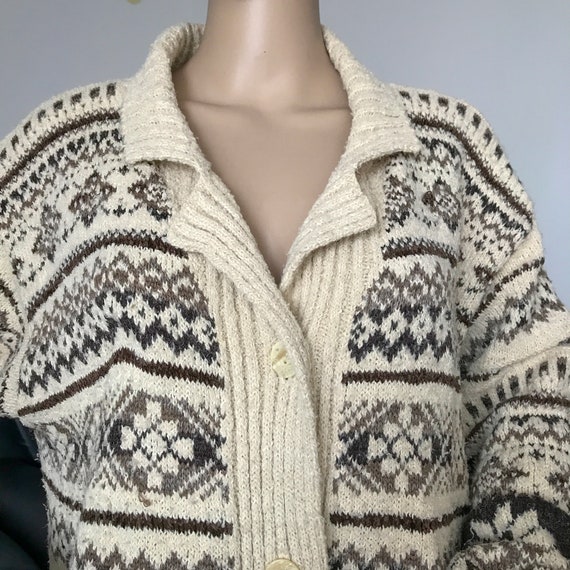 90s St Michaels knit fair isle sweater Vintage ca… - image 6