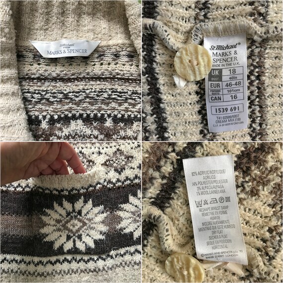 90s St Michaels knit fair isle sweater Vintage ca… - image 2