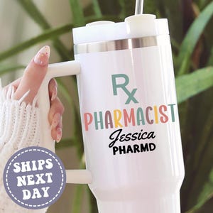 Pharmacist tumbler Pharmacist gifts Tumbler with Handle Custom Pharmd gifts Pharmd graduation Pharmacist 40 oz tumbler pharmacy
