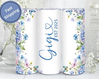 Personalized Grandma Tumbler  Grandkids Names Mother's Day Gift for Grandma Mimi Nana Gigi Grammy Grandchildren Mug Custom Grandma Tumbler