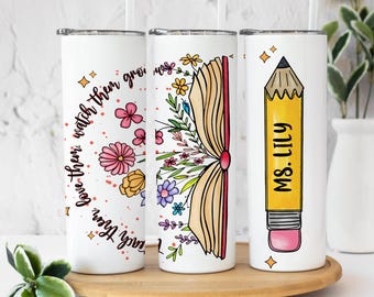 Teacher Gift Personalized Tumbler Gift for Teacher Custom Teacher Name Gift Teacher Appreciation Gift End of Year Teacher Tumbler Cup Mug