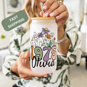50th Birthday Gift Iced Coffee cup 50th Birthday Gift For Women Personalized 50th birthday 50th Birthday for Friend
