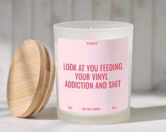 Funny Vinyl Collector Candle Gift Vinyl Record Collection Gifts Music Lover Christmas Gift for Men Women Audiophile Gift Music Room Decor