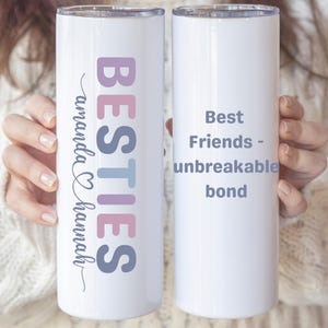 Personalized Best Friend Tumbler Best Friend Gift Bestie Tumbler Cup Gift for BFF Best Friend Friendship Travel Mug Bestie Gift Best Friend