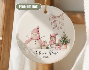 Baby's First Christmas Name Ornament Personalized Baby's Christmas Keepsake New Baby Gift Baby Girl Ornament