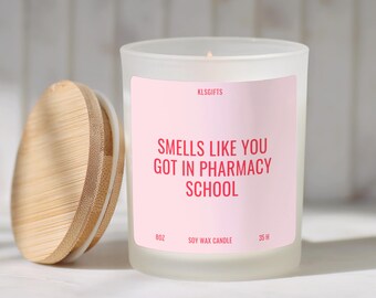 Future Pharmacist Gift You Got Into Pharmacy School Funny Candle Gift Pharmacy Humor School Acceptance Pharmacy Student Future Pharmd