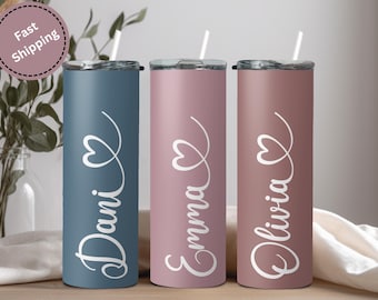 Personalized Tumbler Insulated Tumbler Custom Tumbler Tumbler with Straw Skinny Tumbler,  Bridesmaid Gift Stainless tumblers