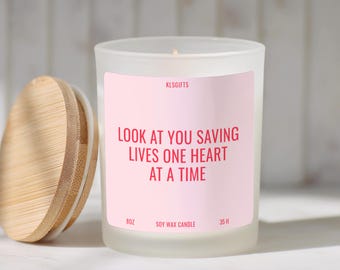 Cardiac Sonography Candle Cardiac Sonographer Gift Funny Candle Echo Tech Echocardiography Christmas Graduation Gift Ultrasound Tech