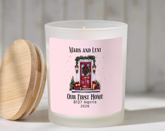 New Home Gift Personalized Candle Housewarming Gift First Home Closing Gift Realtor Gift New Couple candle
