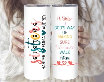 Sister Birthday Gift Personalized Sister Tumbler With Name Sister Gift From Sister Personalized Sister Mugs Personalized Sister Tumbler Cup