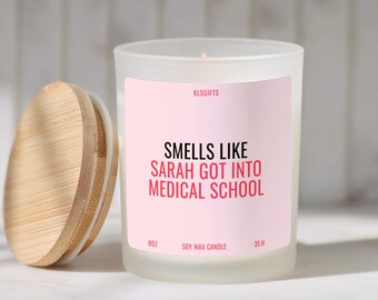 Medical School Acceptance Candle Got into Med School Gift Medical School Acceptance Medical Student