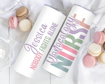 Gobelet d'infirmière Cadeau d'infirmière en oncologie Cadeau d'infirmière en cancérologie Cadeau de remerciement pour infirmière Tasse d'infirmière autorisée Tasse d'infirmière en oncologie