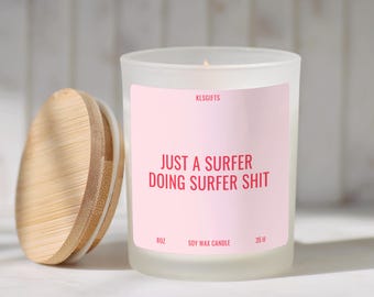 Funny Surfer Gift for Men Women Surfing Gifts for Birthday Christmas Funny Gift for Surfer Boy Girl Decor Ocean Lover Gifts Funny Candles