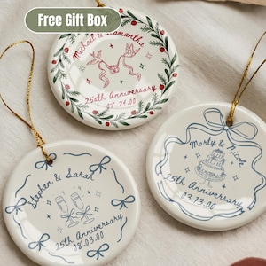25th Anniversary Ornament 25th Anniversary Gift Couple Gift Wedding Gift Married Ornament Wedding Ornament Anniversary