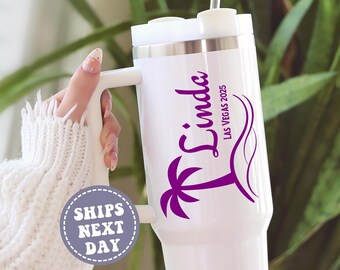 Beach Tumbler Cup Personalized 40 OZ Tumbler Girls trip tumbler with Lid and Straw Bachelorette Party Bridesmaid proposal Custom bridal cup