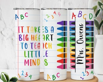 Teacher Gift Personalized Tumbler Gift for Teacher Custom Teacher Name Gift Teacher Appreciation Gift End of Year Teacher Tumbler Cup Mug
