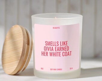 White Coat Ceremony Candle Gift Future Doctor Gift Medical School Student Graduation New Doctor White Coat Gifts Resident Doctor Gift
