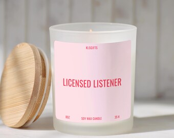 Licensed Listener Candle Custom mental health gifts Psychologist Candle Psychologist Gift Graduation Gift School Counselor