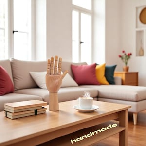 Wooden Hand Figurines | Rotatable Jointed Drawing Model | Art Mannequin for Sketching | Miniature Desktop Decor | Gift for Artist & Creators