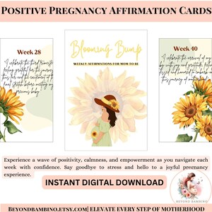 Pregnancy Affirmation cards| affirmations| digital download| motherhood| self-care| self love| mindfulness| affirmations| mom gift