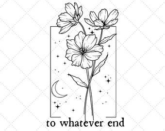 Zu was auch immer Ende Blumen SVG, Sarah J Maas, Thron aus Glas (PNG)