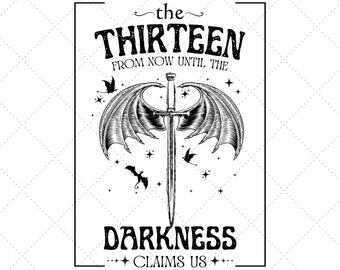 Thron aus Glas Dreizehn SVG PNG, Booktok Design (Digitaler Download)