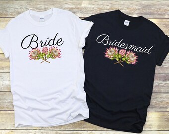 Bridal Party SVG PNG: Floral Bride and Bridesmaid t-shirt design (Digital Download)