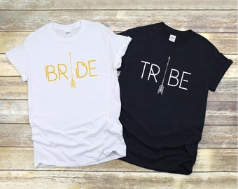 Bridal Party SVG PNG: Arrow Bride and Bridesmaid t-shirt design (Digital Download)