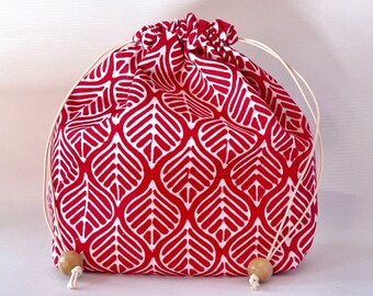 Batik drawstring pouch,floral pouch,multipurpose pouch,red pouch