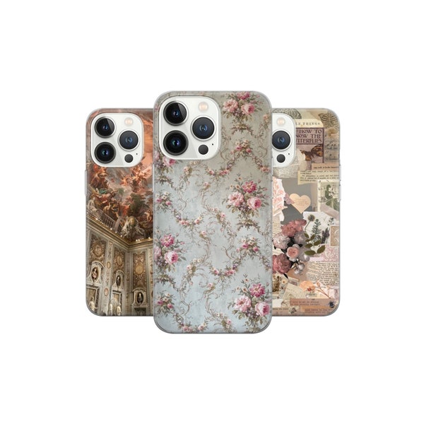 Rococo Aesthetic Phone Case Gift Cover for iPhone 15 14 13 12 Pro Xs SE Samsung S24 S23 S22 FE A25 A15 Pixel 8A 7 Pro
